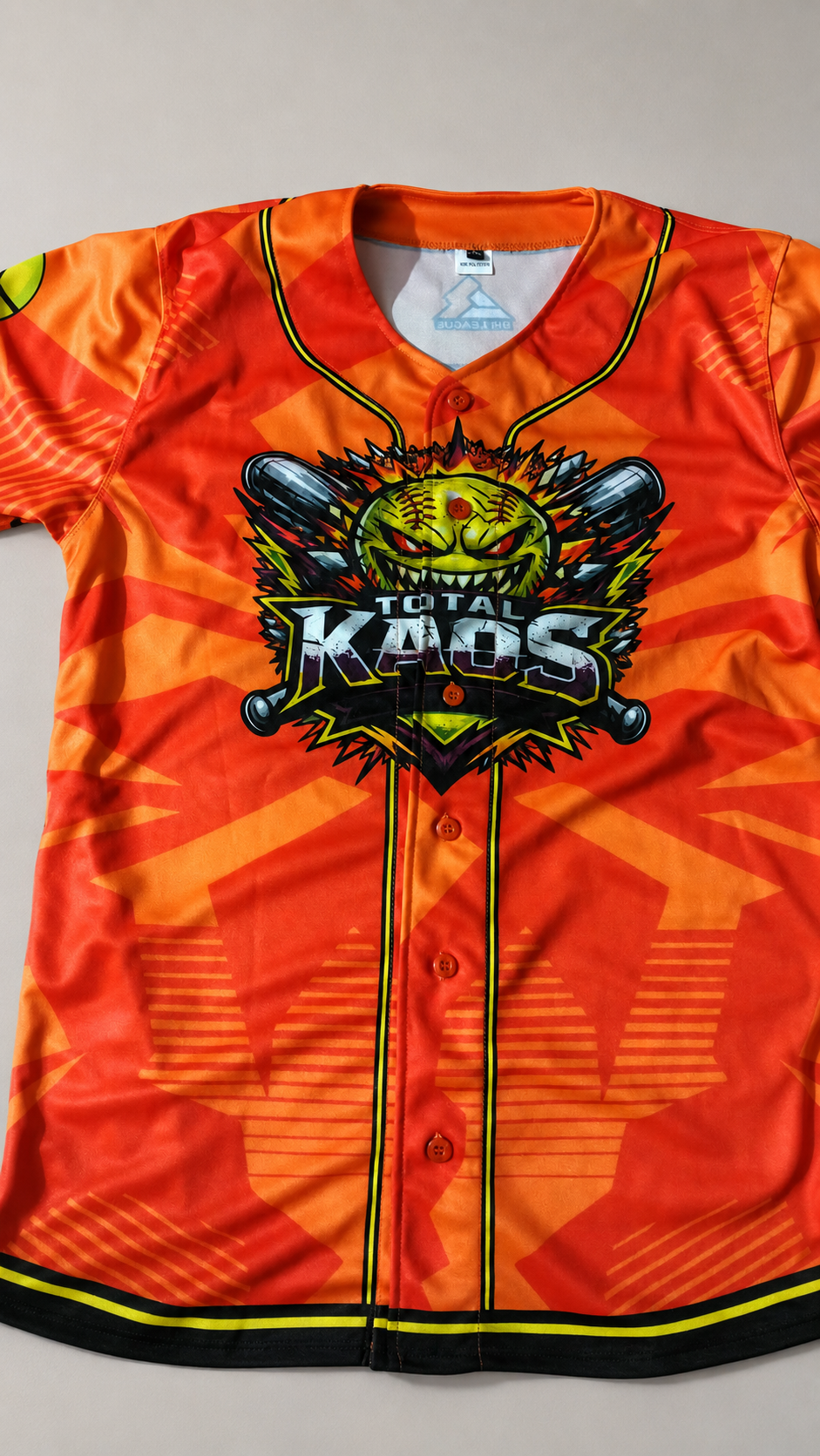Custom orange sports jersey