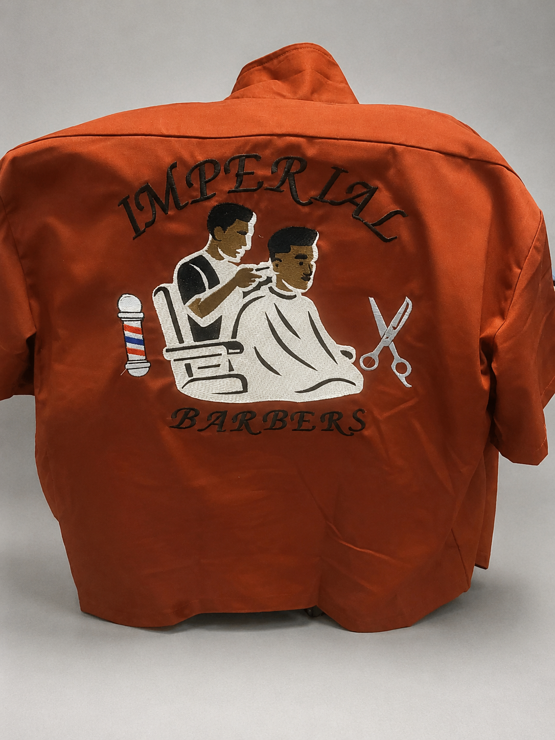 Imperial Barbers custom embroidered apparel