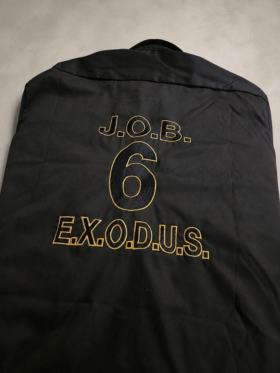 Custom embroidered organization shirt back